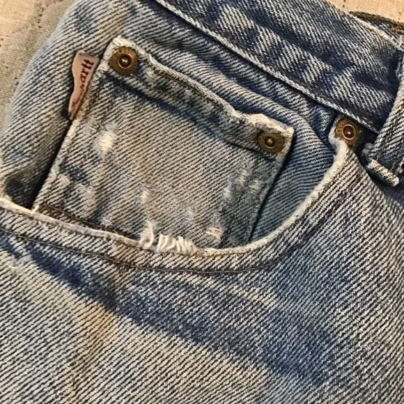 y2k Carhartt Distressed Jeans Men's 38x29 Relaxed Fit - B160 DST - Picture 3 of 7